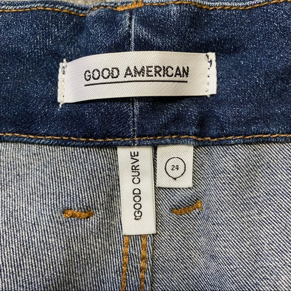 Good American Good Curve Skinny Dark Blue Jeans Plus Size 24 ** - Picture 7 of 11